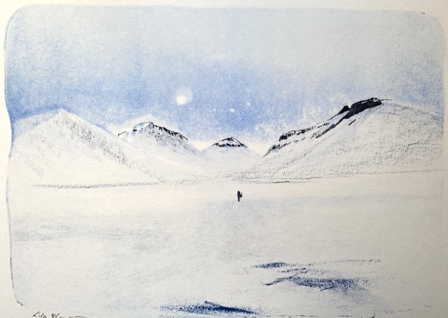 Original grafikk av Olaf Storø, Svalbard.